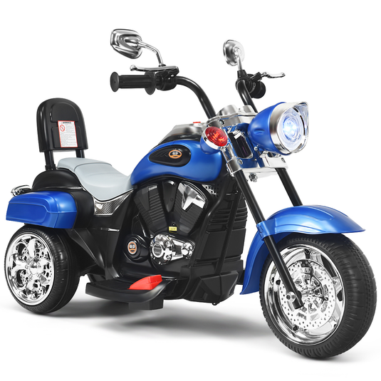 3-Wheel Electric Motorcycle Tricycle for Kids with Rechargeable Battery