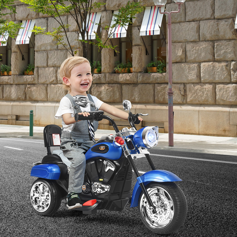 Load image into Gallery viewer, 3-Wheel Electric Motorcycle Tricycle for Kids with Rechargeable Battery

