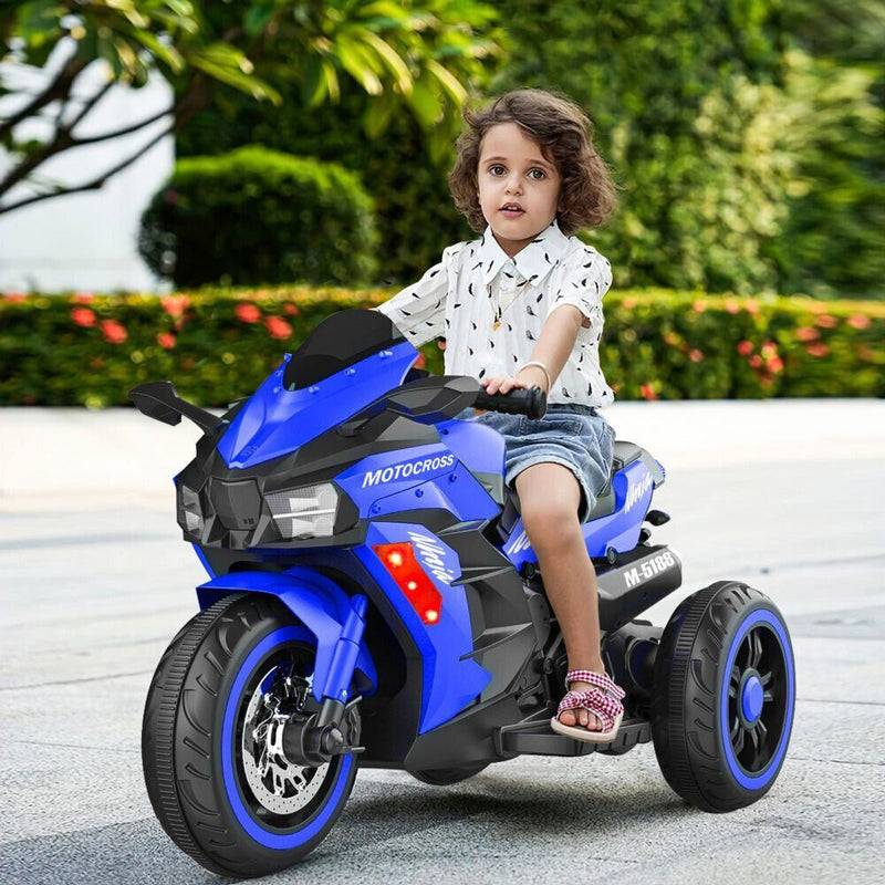 Load image into Gallery viewer, 3-Wheel Electric Ride-On Motorcycle for Kids with Rechargeable 12V Battery
