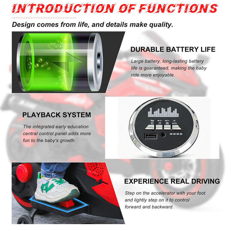 Load image into Gallery viewer, 3-Wheel Electric Ride-On Motorcycle for Kids with Rechargeable 12V Battery
