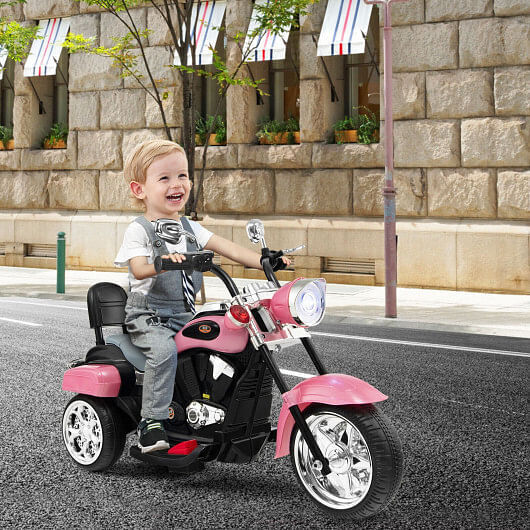 3-Wheel Kids Motorcycle in Pink for Adventurous Playtime