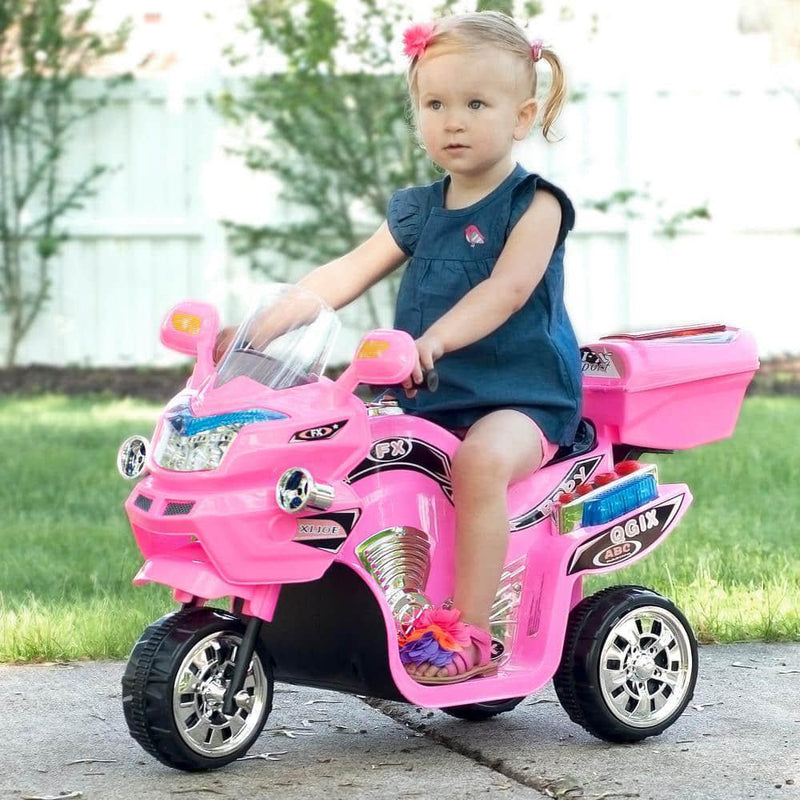 Load image into Gallery viewer, 3-Wheel Pink Battery Powered Motorcycle Ride-On Toy for Kids
