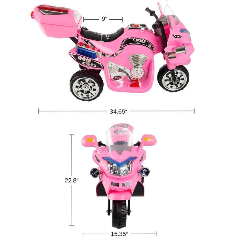 Load image into Gallery viewer, 3-Wheel Pink Battery Powered Motorcycle Ride-On Toy for Kids
