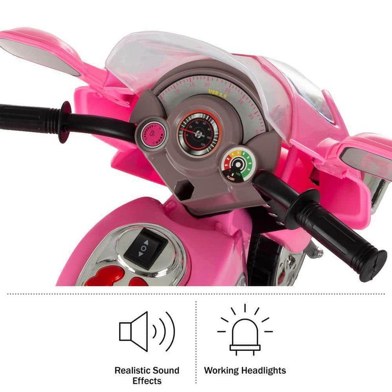 Load image into Gallery viewer, 3-Wheel Pink Battery Powered Motorcycle Ride-On Toy for Kids
