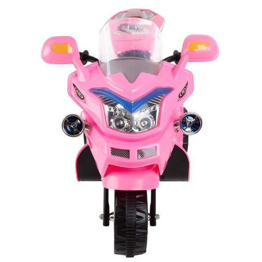 3-Wheel Pink Battery Powered Motorcycle Ride-On Toy for Kids