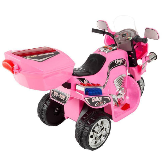 3-Wheel Pink Battery Powered Motorcycle Ride-On Toy for Kids