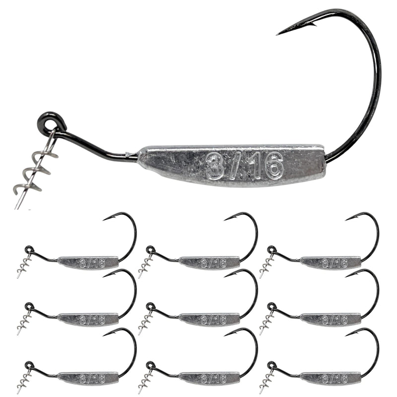 Load image into Gallery viewer, Reaction Tackle Lead Weighted Swimbait Hooks (10-PACK)
