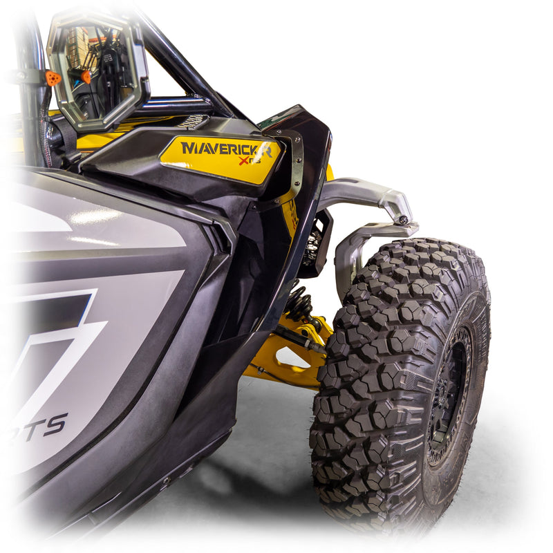 Load image into Gallery viewer, Front fender armor kit for Maverick R, extended ABS shells with aluminum mount brackets
