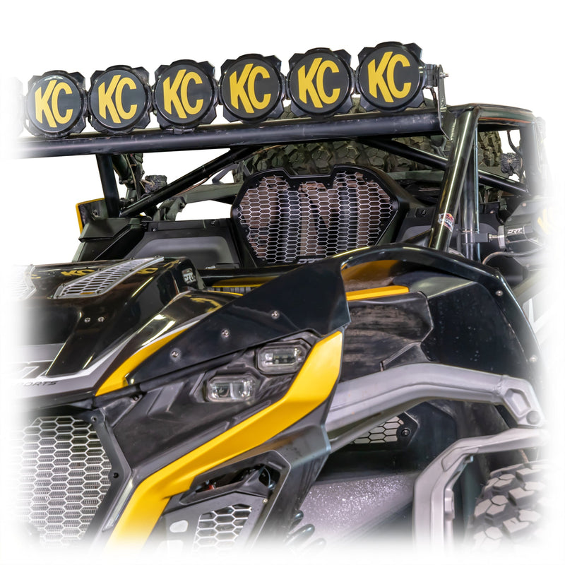 Load image into Gallery viewer, Panel positioned on Can-Am Maverick R intake opening
