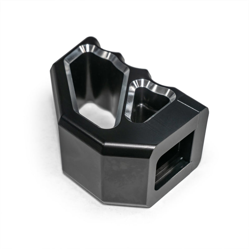 Load image into Gallery viewer, DRT Can-Am Maverick R Billet Shifter Knob resting on its side
