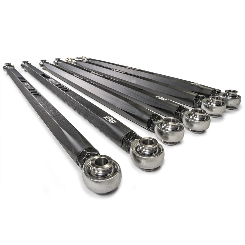 Load image into Gallery viewer, Maverick R hex bar radius rods, PTFE lined rod ends, machined pockets, anodized finish
