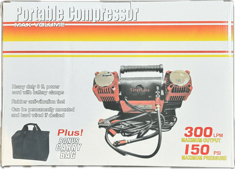 Load image into Gallery viewer, 300LPM 12V Twin Cylinder Heavy Duty Offroad, Overland Air Compressor
