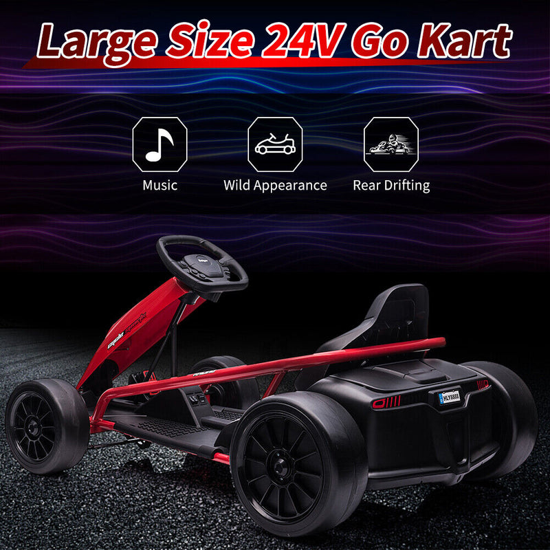 Load image into Gallery viewer, 300W Electric Go Kart for Kids - Powerful Motors for Outdoor Drifting Fun!
