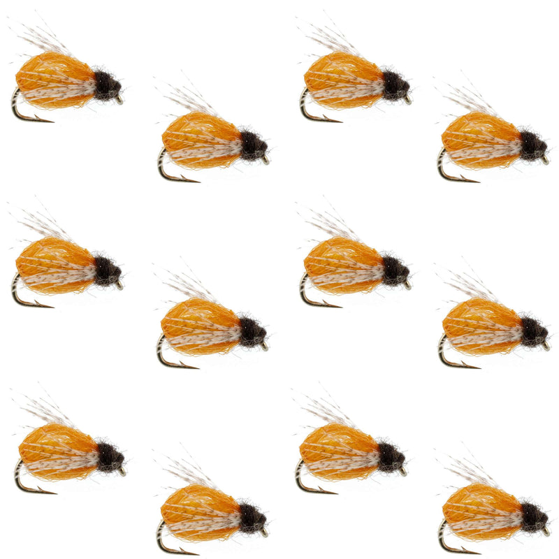 Load image into Gallery viewer, LaFontaine Amber Deep Sparkle Caddis Pupa - 1 Dozen Flies Hook Size 16
