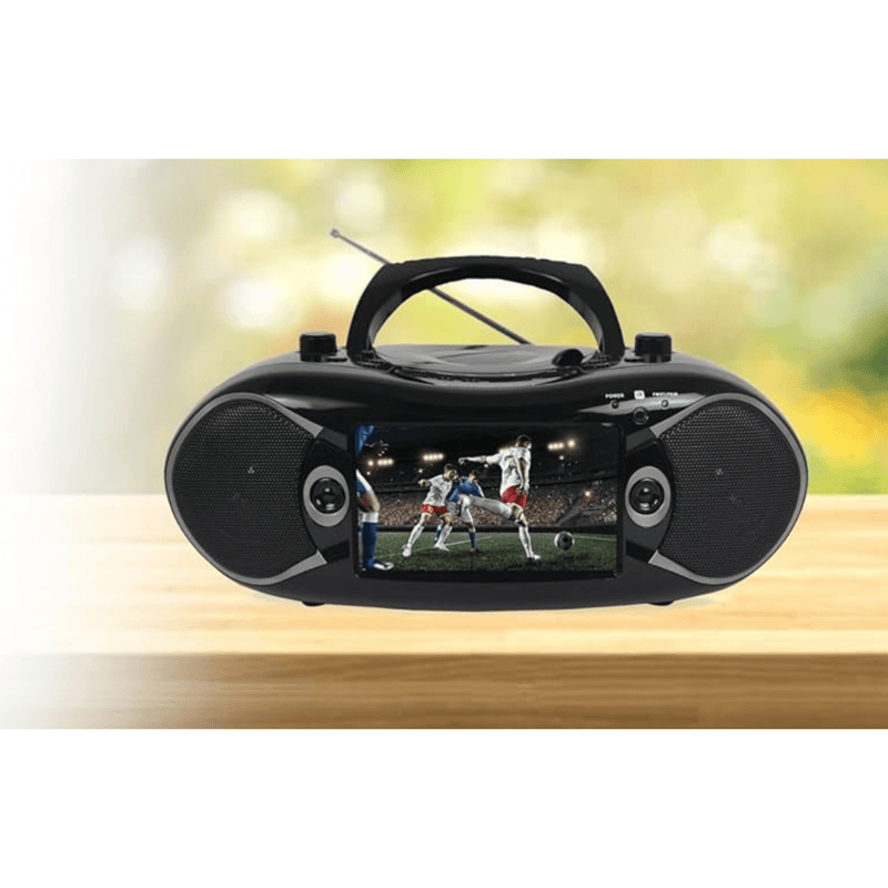 Load image into Gallery viewer, Emerson 7&quot; Bluetooth DVD Boombox with AMFM Radio &amp; Digital TV
