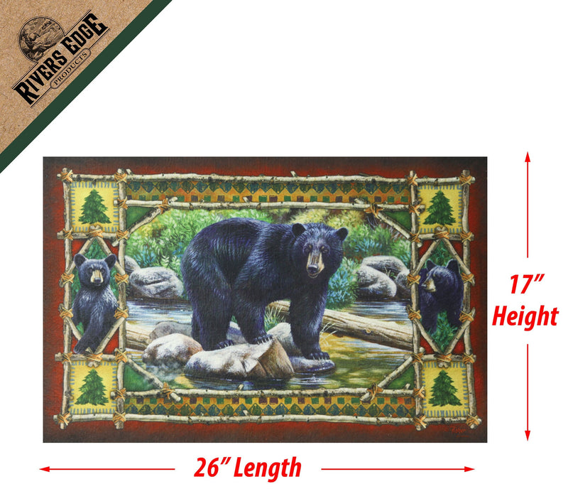 Load image into Gallery viewer, Door Mat Rubber 26in x 17in-Bear Scene

