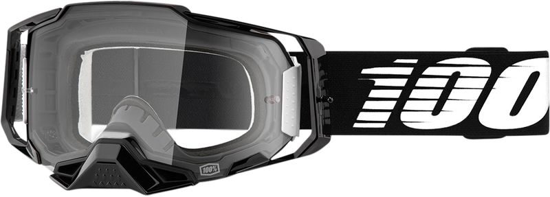Load image into Gallery viewer, 100% Armega Goggles - Black - Clear 50004-00001
