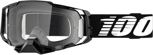 100% Armega Goggles - Black - Clear 50004-00001