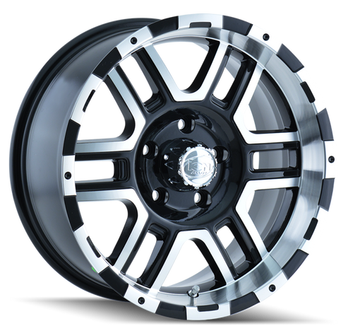 ION Type 179 16x8 / 6x139.7 BP / 10mm Offset / 106mm Hub Black/Machined Wheel