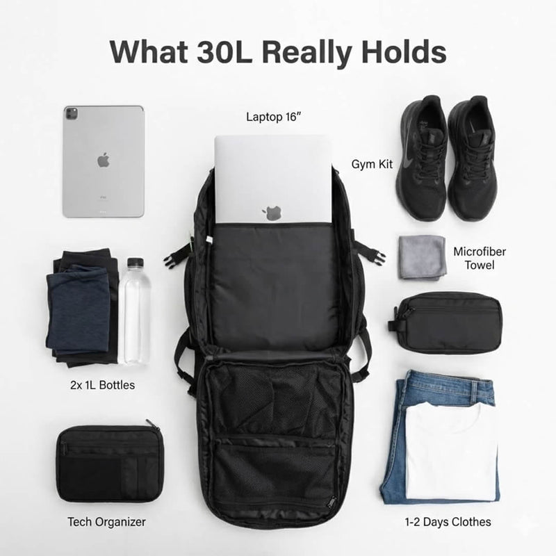 Load image into Gallery viewer, Riderbag Xtreme 30L Tactical Backpack - Black
