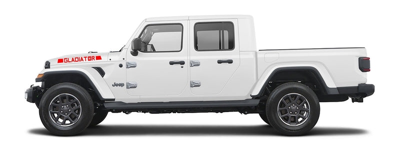 Load image into Gallery viewer, Fender &quot;Gladiator&quot; Star Side Lettering Decal for Jeep Gladiator (x2)
