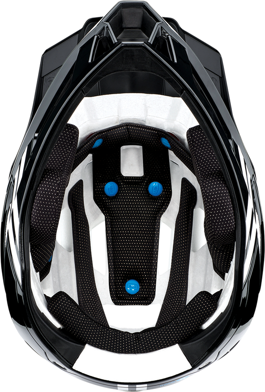 100% Trajecta Helmet - Fidlock - Black/White - Medium 80003-00006