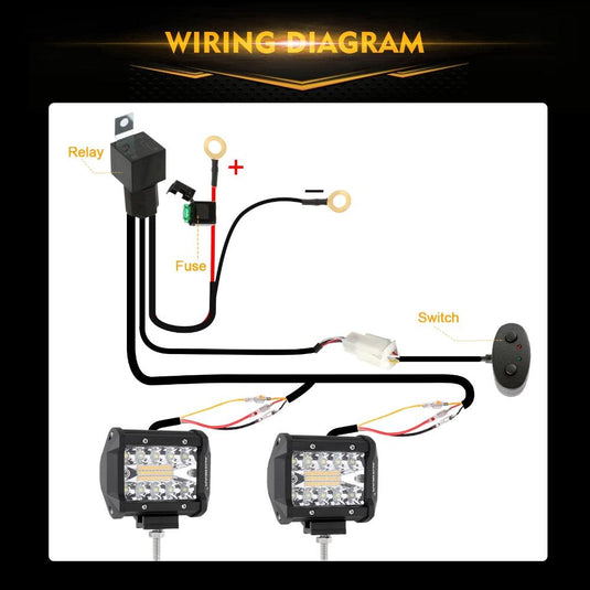 4 Inch 6 Modes White&Amber LED Working Light LED Pods with A-Pillar Mounting Bracket For Ford Bronco 2/4 Door 2021 2022