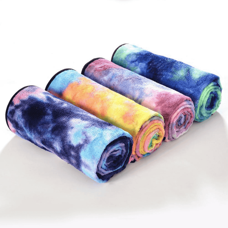 Load image into Gallery viewer, JupiterGear Tie Dye Yoga Mat Towel with Slip-Resistant Grip Dots
