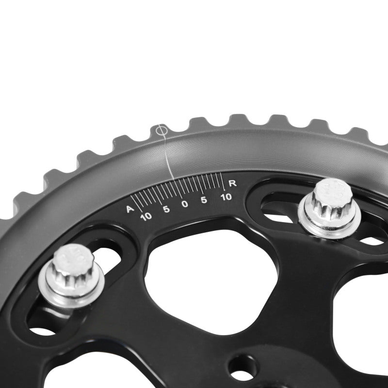 Load image into Gallery viewer, AEM Electronics Tru-Time Cam Gear Black 5-Bolt Mitsubishi 4G63
