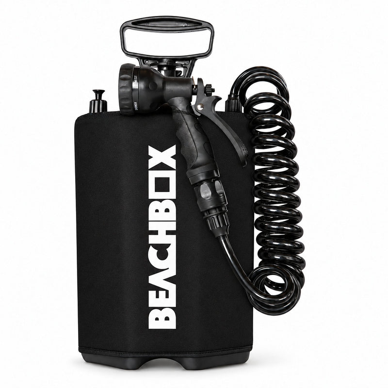 Load image into Gallery viewer, BeachBox Portable Outdoor Shower Tank - Black
