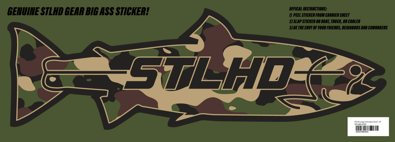 Load image into Gallery viewer, STLHD Large Camo Boat Decal - 24"
