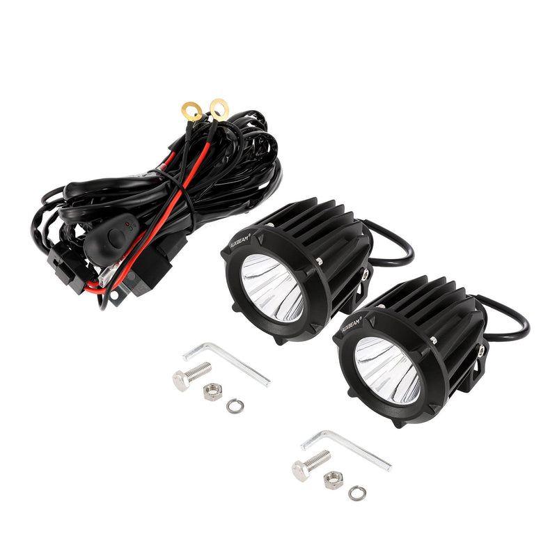 Load image into Gallery viewer, 3.5 Inch 50W Round/Square LED Driving Lights Combo White/Yellow with wiring harness for 2000 FORD F250
