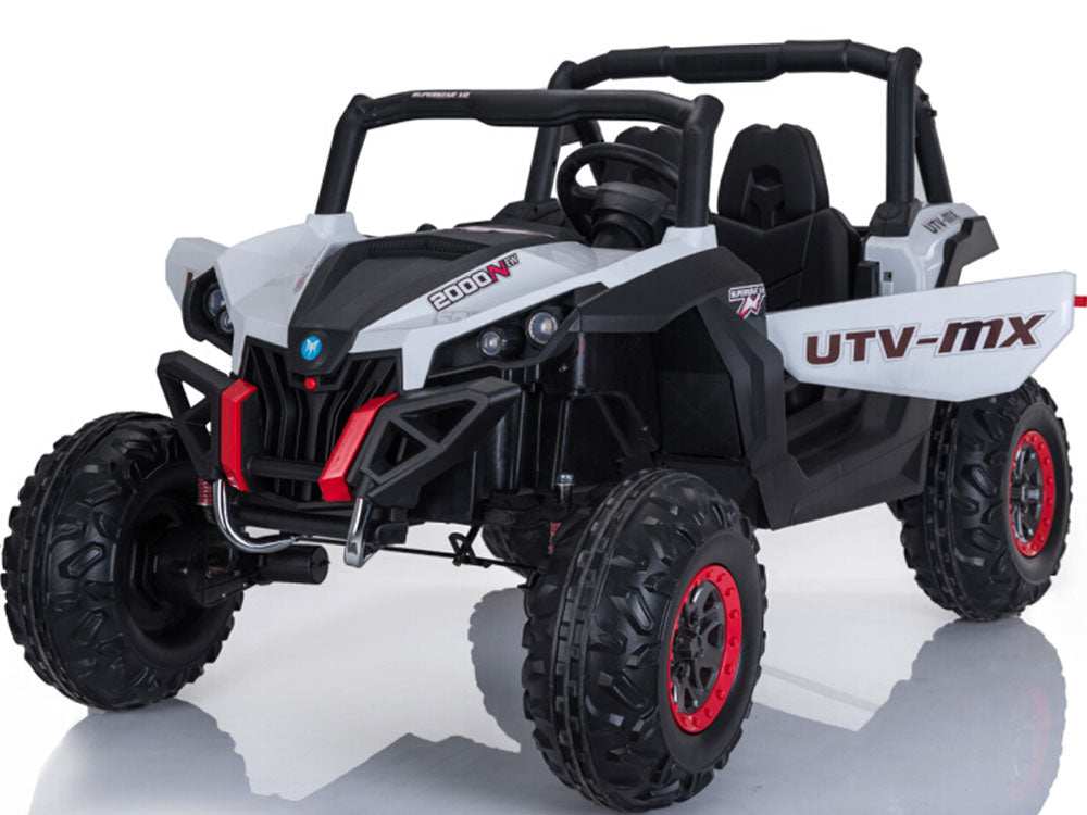 Mini Moto Utv 4x4 12v White (2.4ghz Rc) - Skoutley Outdoors LLC