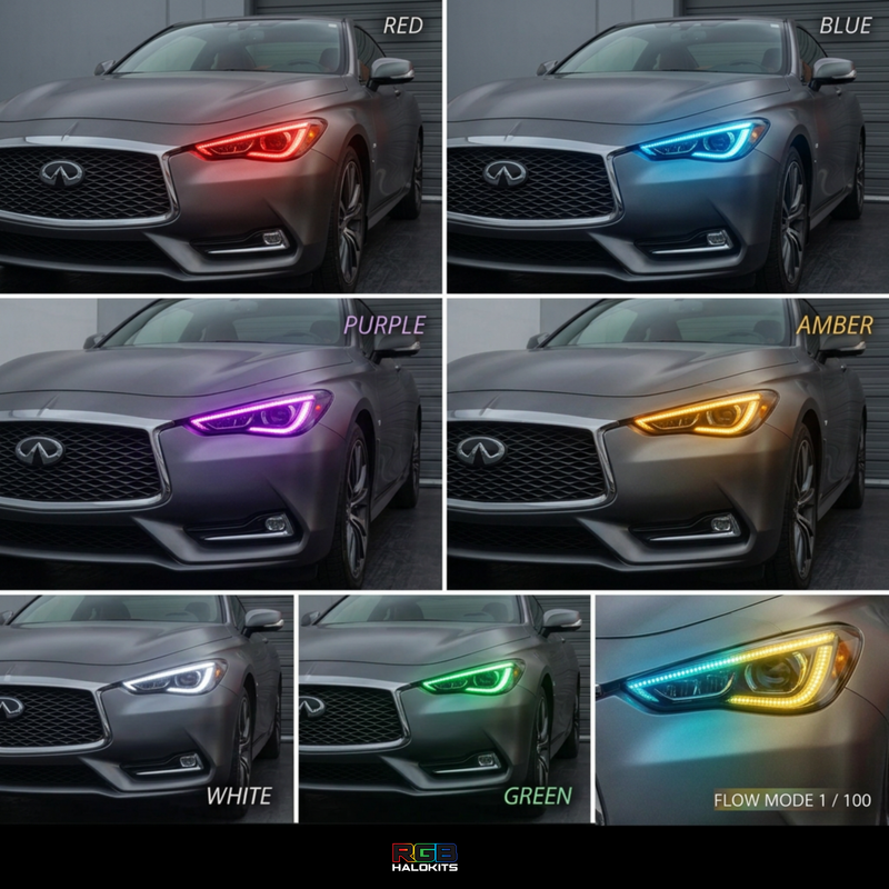 Load image into Gallery viewer, Infiniti Q60 Multicolor Flow DRL Boards (2016-2022)

