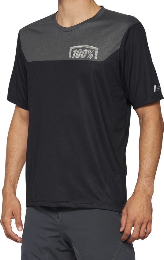 100% Airmatic Jersey - Short-Sleeve - Black/Charcoal - XL 40014-00003