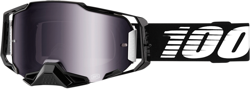 Load image into Gallery viewer, 100% Armega Goggles - Black - Silver Flash Mirror 50005-00001
