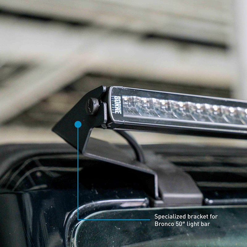 Load image into Gallery viewer, Borne Off-Road 21+ Direct Fit Bronco Light Bar 50in Upfit
