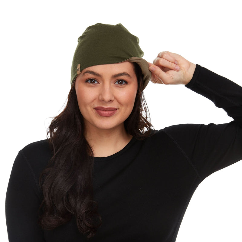 Load image into Gallery viewer, Microweight Reversible Wool Beanie - Woolverino
