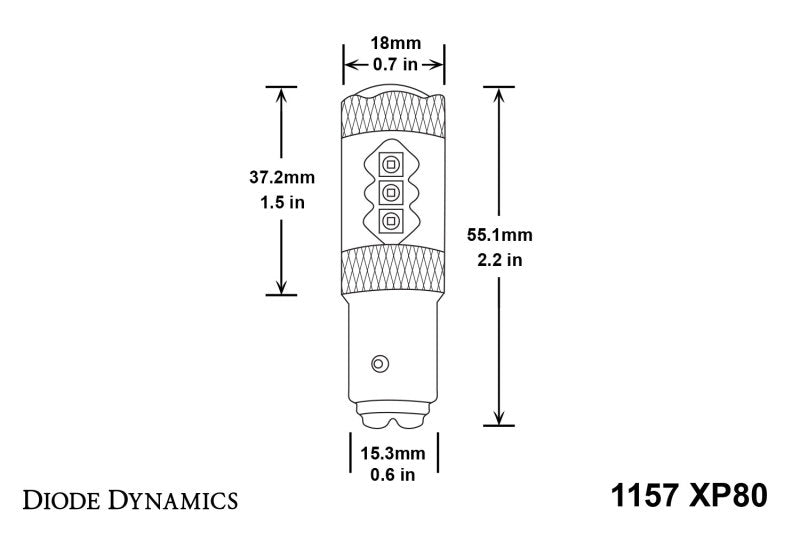 Load image into Gallery viewer, Diode Dynamics 1157 LED Bulb XP80 LED - Amber (Pair)
