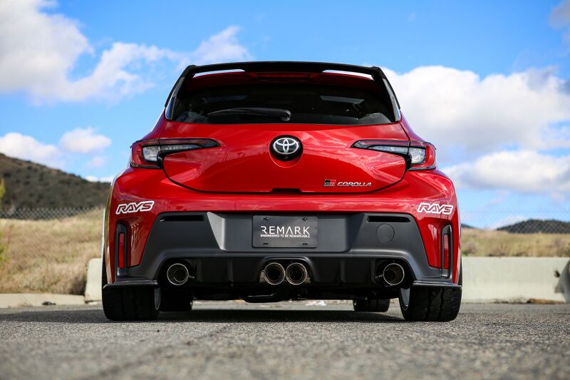 Load image into Gallery viewer, REMARK 24+ Toyota GR Corolla Dual Center Exit w/ Resonator Burnt Stainless Steel Catback Exhaust,
