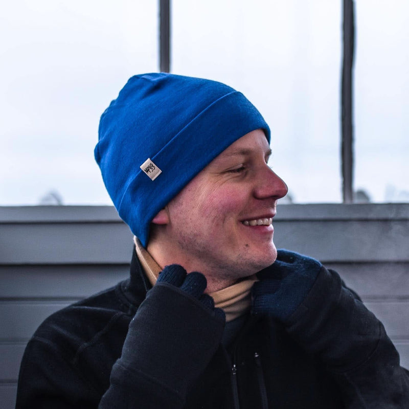 Load image into Gallery viewer, Lightweight Wool Cuff Beanie - 100% Merino Wool
