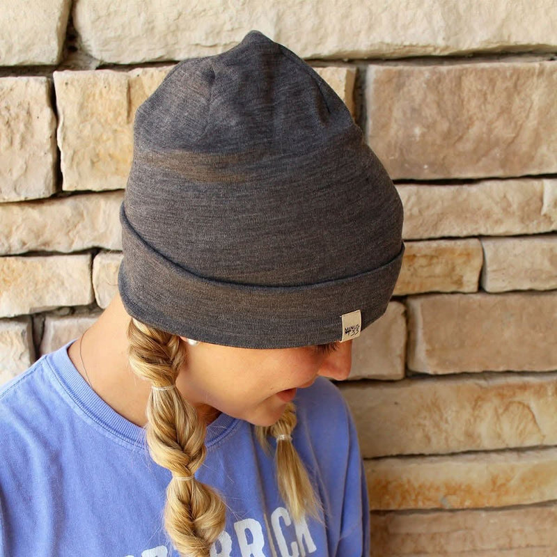 Load image into Gallery viewer, Lightweight Wool Cuff Beanie - 100% Merino Wool
