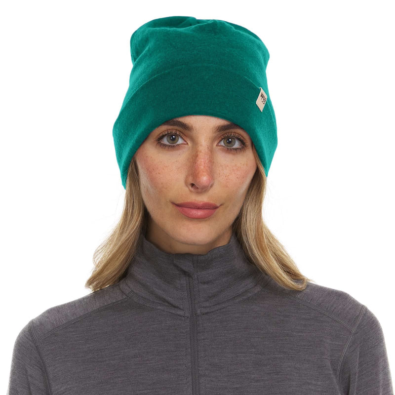 Load image into Gallery viewer, Lightweight Wool Cuff Beanie - 100% Merino Wool
