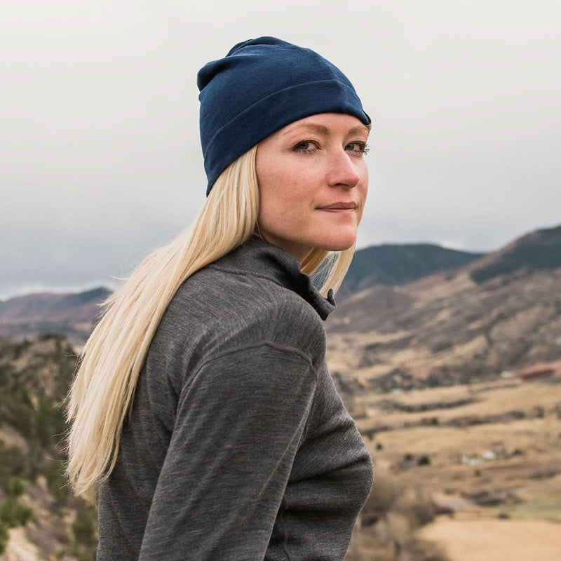 Load image into Gallery viewer, Lightweight Wool Cuff Beanie - 100% Merino Wool
