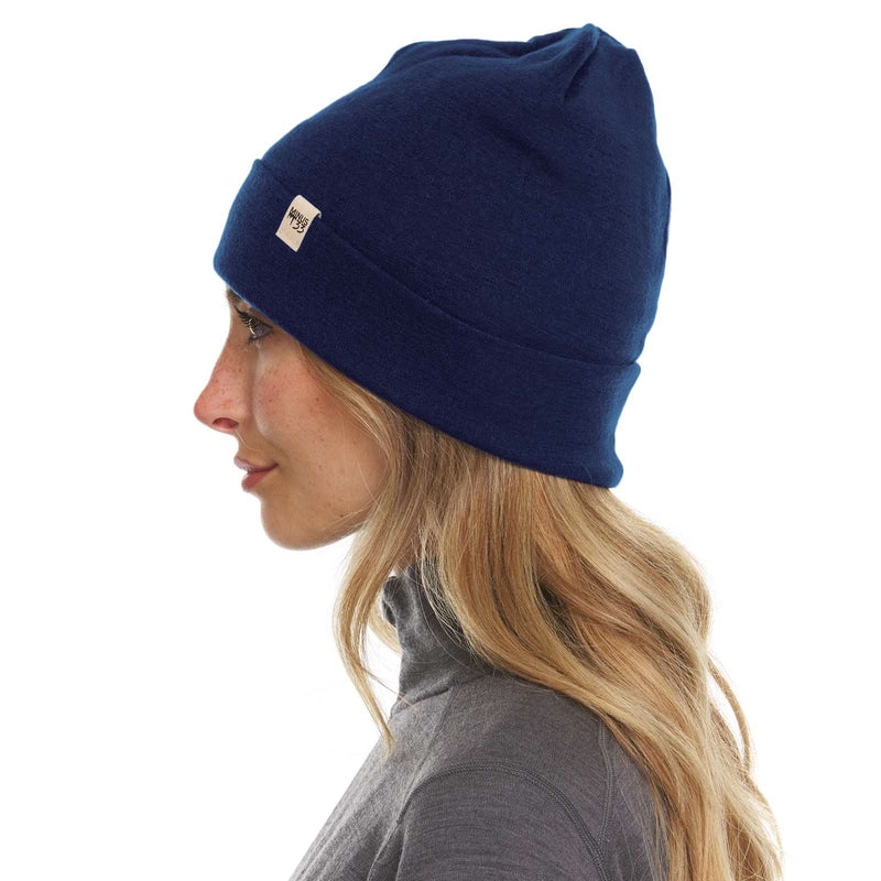 Load image into Gallery viewer, Lightweight Wool Cuff Beanie - 100% Merino Wool
