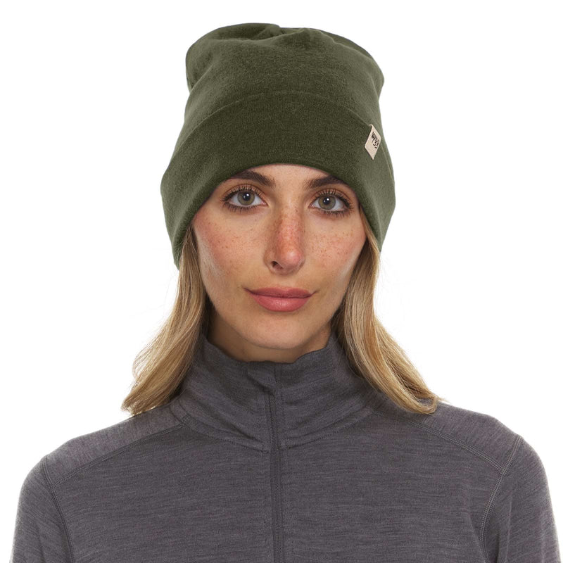 Load image into Gallery viewer, Lightweight Wool Cuff Beanie - 100% Merino Wool
