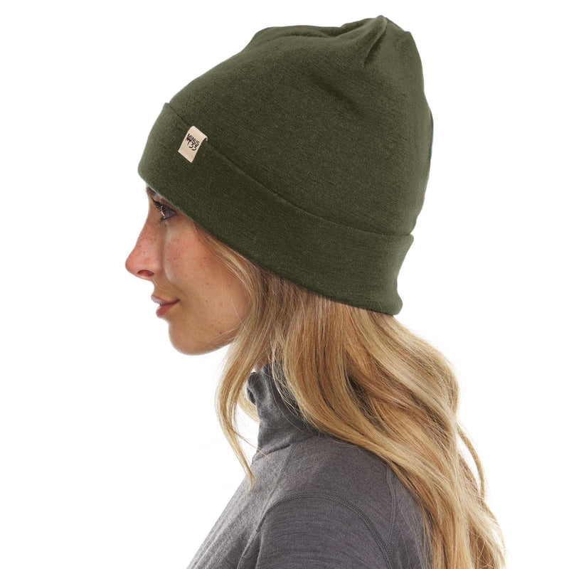 Load image into Gallery viewer, Lightweight Wool Cuff Beanie - 100% Merino Wool
