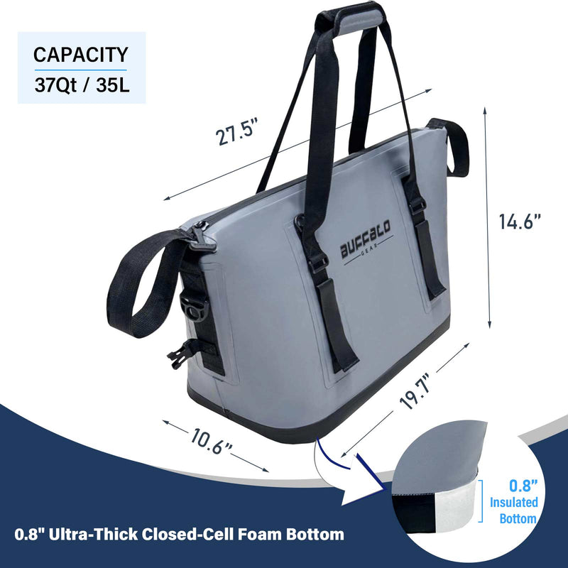 Load image into Gallery viewer, 37QT Fish Cooler Bag With Fishing Rod Holder
