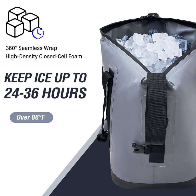 Load image into Gallery viewer, 37QT Fish Cooler Bag With Fishing Rod Holder
