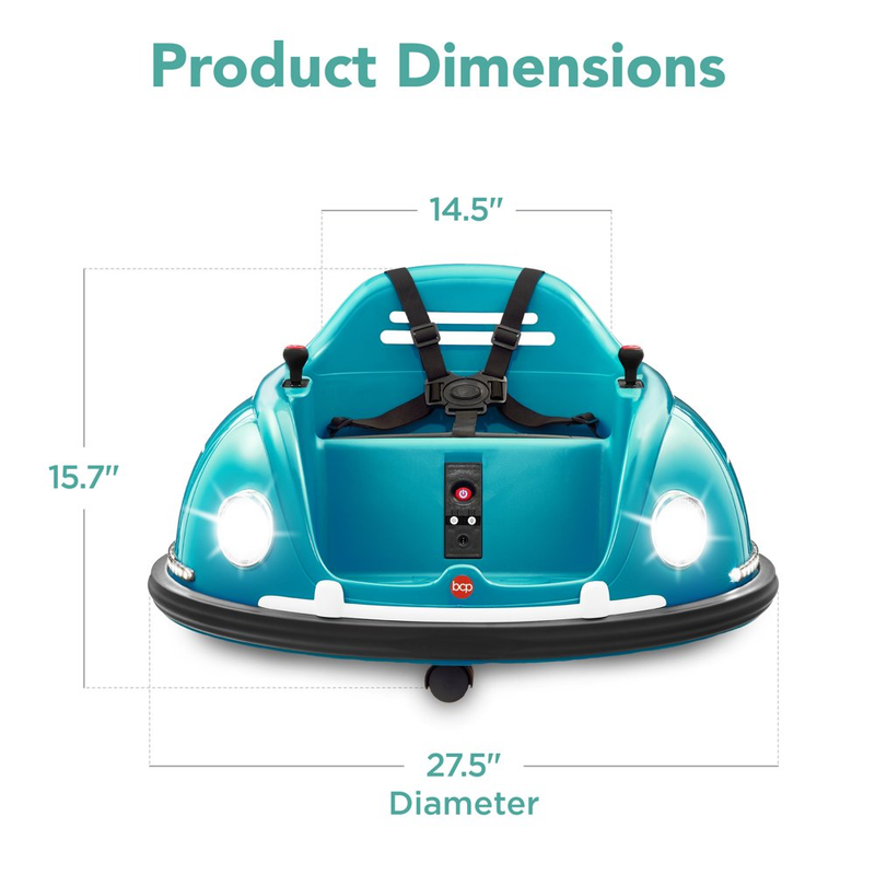 Load image into Gallery viewer, 360 Degree Bumper Car Toy for Kids with Remote Control, Safety Harness, and Lights
